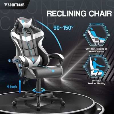 Embalaje de correo Silla ergonómica para jugadores con masaje y diseño cómodo