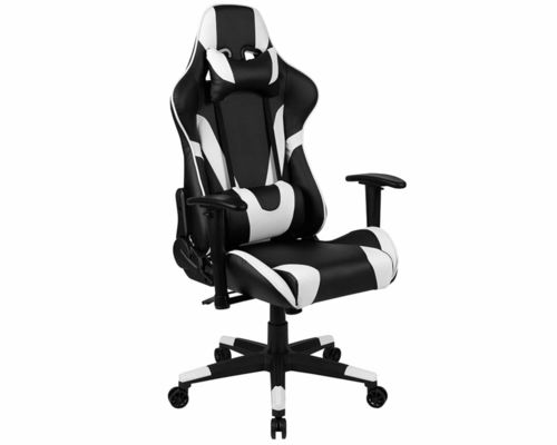 Silla de juegos de computadora de oficina ergonómica con función de giro 360 / ajuste de altura / reclinación