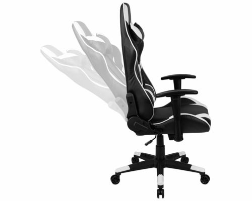 Silla de juegos de computadora de oficina ergonómica con función de giro 360 / ajuste de altura / reclinación