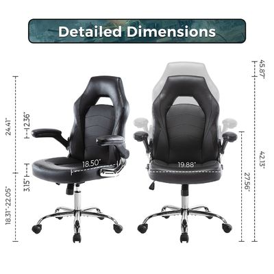 Silla giratoria de cuero sintético ALINUNU Silla ergonómica para juegos de computadora para carreras en casa
