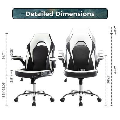 Silla de juego de ordenador ergonómica de tipo metálico de hierro con altura ajustable