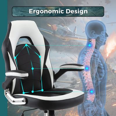 Silla de juego de ordenador ergonómica de tipo metálico de hierro con altura ajustable