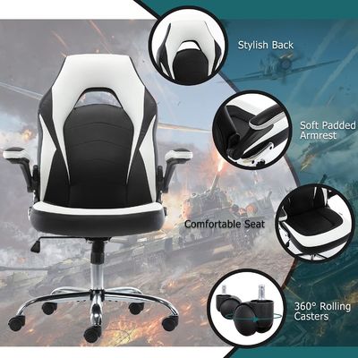 Silla de juego de ordenador ergonómica de tipo metálico de hierro con altura ajustable
