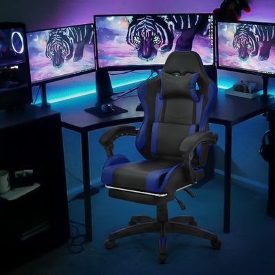 34.2 libras Peso del artículo ALINUNU Soporte lumbar Silla de carreras ergonómica con reposapiés