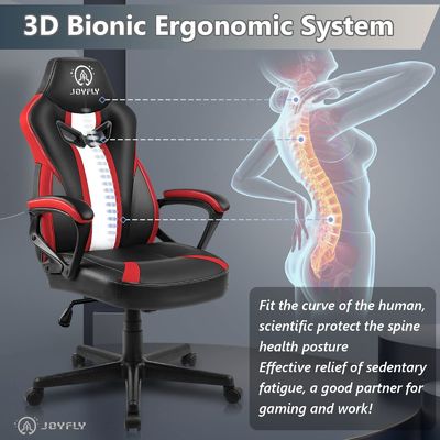 21&quot;D x 25&quot;W x 43&quot;H con soporte lumbar silla de juego de carreras para adultos
