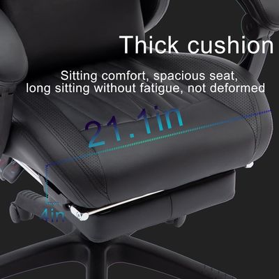 Silla giratoria ergonómica ajustable de altura con reposacabezas y soporte lumbar