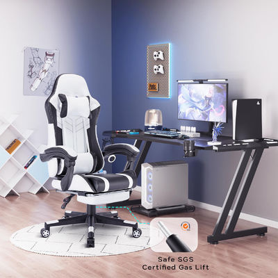 Silla de juegos de computadora ergonómica para adultos de altura ajustable y diseño giratorio