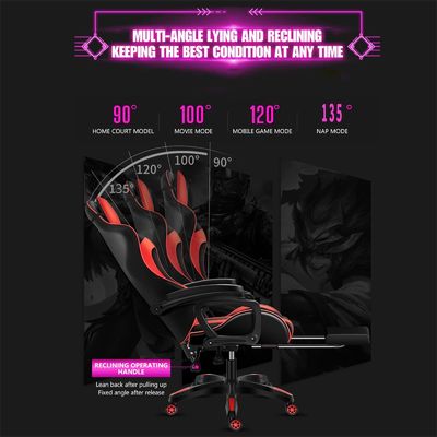 Silla de juego RGB de estilo moderno ALINUNU con función giratoria 360 y función de masaje