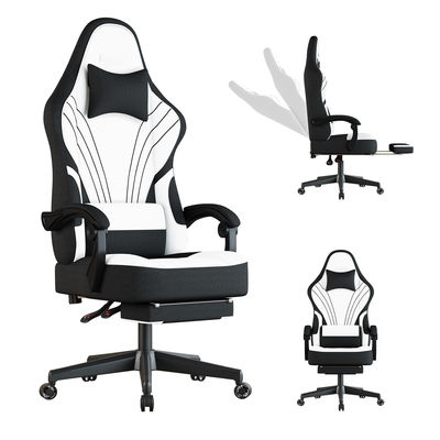 Silla de juego de oficina con reposapiés y dimensiones del producto 25&quot;D x 23&quot;W x 53&quot;H