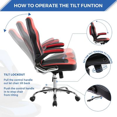 Silla de juego ergonómica de color personalizado con soporte lumbar de ALINUNU
