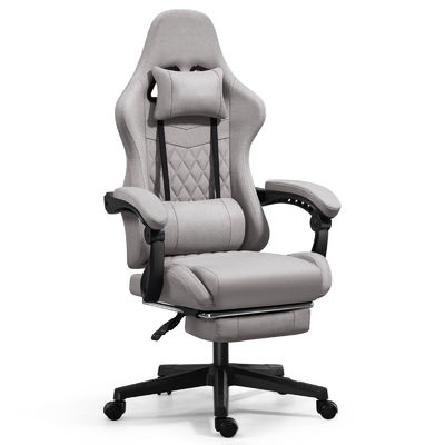 Silla de juegos de computadora con reposapiés y masaje.