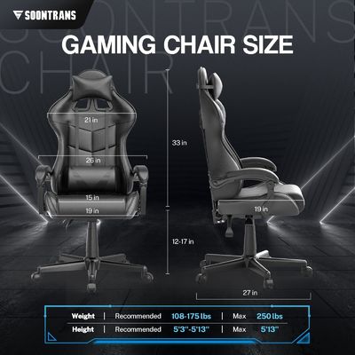 Suministro directo de silla de juego ergonómica de estilo moderno con masaje y cuero sintético