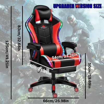 Actualice su configuración de juegos con la silla de juegos de masaje de PC de ALINUNU con LED y altavoces