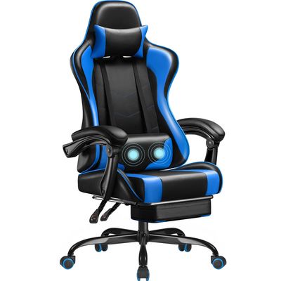 Silla de ordenador ergonómica con respaldo de cabeza giratorio 360 y función de reclinación de ALINUNU