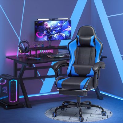 Silla de ordenador ergonómica con respaldo de cabeza giratorio 360 y función de reclinación de ALINUNU