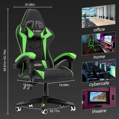 Silla de juegos de carreras de hierro de color metal tipo personalizado con reposacabezas y soporte lumbar