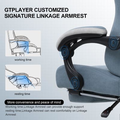 Silla de juegos de carreras de espalda alta ALINUNU con altura ajustable y función giratoria 360