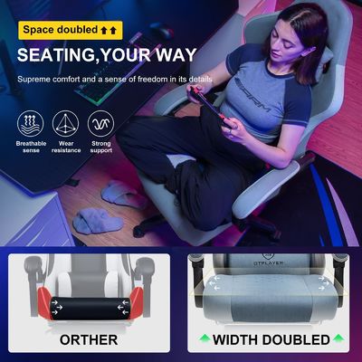 Silla de juegos de carreras de espalda alta ALINUNU con altura ajustable y función giratoria 360