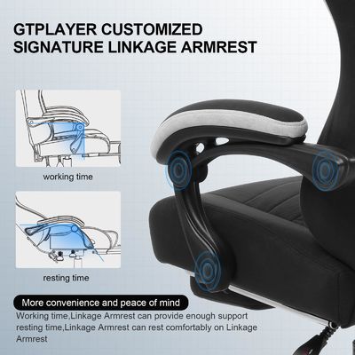 360 giratorios/ ajuste de altura/ reclinable espalda alta silla ergonómica para juegos de computadora ALINUNU