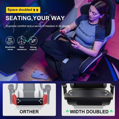 360 giratorios/ ajuste de altura/ reclinable espalda alta silla ergonómica para juegos de computadora ALINUNU