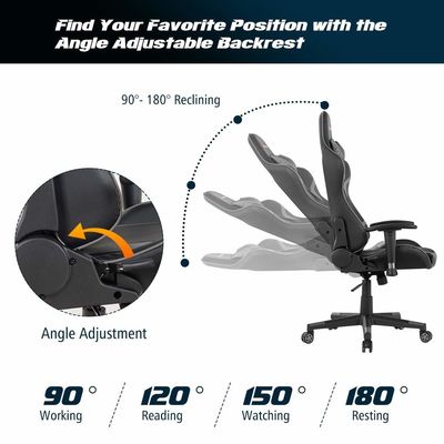 Silla de carreras de juegos de computadora de diseño moderno de hierro de metal para oficinas sillas de juegos ergonómicas