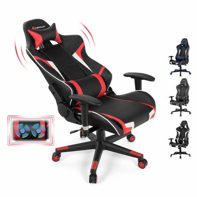 Silla de carreras de juegos de computadora ajustable en altura para oficinas