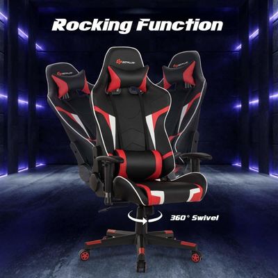 Silla de carreras de juegos de computadora ajustable en altura para oficinas
