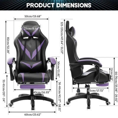 Embalaje de correos Silla ergonómica de juego RGB con masaje y luces LED