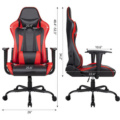 ALINUNUCustomizado Servicio Ergonómico silla de juego de carreras altura ajustable y espalda alta