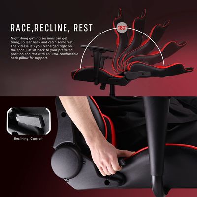 ALINUNUCustomizado Servicio Ergonómico silla de juego de carreras altura ajustable y espalda alta