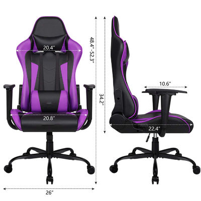 ALINUNU Dorso alto Ergonomía silla de juego de carreras silla de juego ajustable de altura