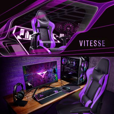 ALINUNU Dorso alto Ergonomía silla de juego de carreras silla de juego ajustable de altura