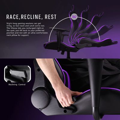 ALINUNU Dorso alto Ergonomía silla de juego de carreras silla de juego ajustable de altura