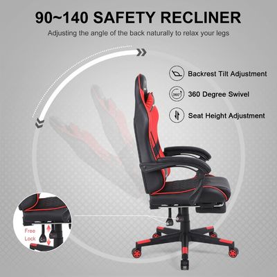 Silla de oficina ergonómica de color personalizado con función reclinable y ajuste de altura