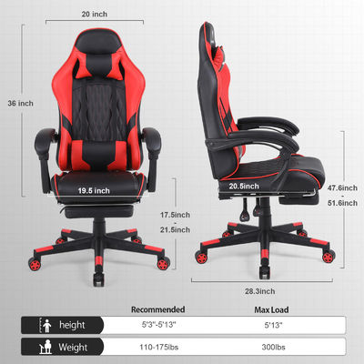 Silla de oficina ergonómica de color personalizado con función reclinable y ajuste de altura