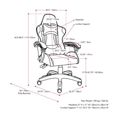 Sillones para juegos de carreras de ALINUNU Peso de 32 libras Embalaje de correo Y para adolescentes adultos