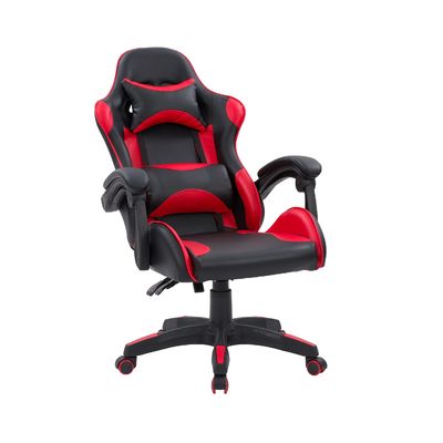 Silla de juego de computadora de hierro de tipo metálico con reposapiés para el máximo confort y soporte