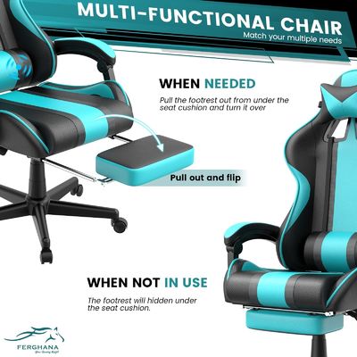 Sillones para juegos de carreras para adultos adolescentes Sillón giratorio Dimensiones del producto 24&quot;D x 21&quot;W x 52&quot;H
