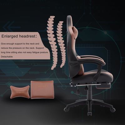 Silla giratoria ALINUNU Silla de juegos de espalda alta Silla de escritorio de cuero Silla de carreras Ejecutiva ergonómica