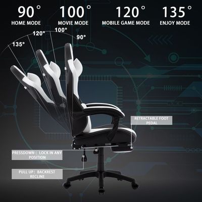 Silla de juego de paquetería de correos ALINUNU Silla de ordenador de espalda alta Silla de carreras ejecutiva ergonómica