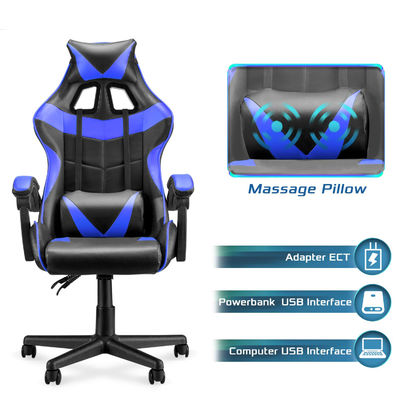 3 silla de juego de carreras con estilo de diseño moderno y soporte lumbar