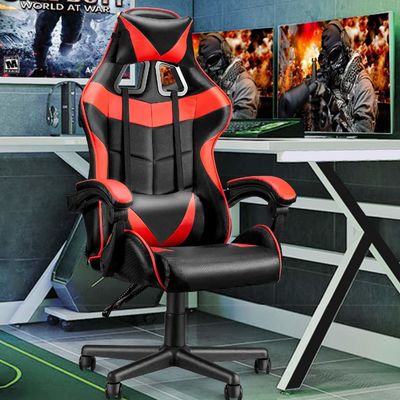 Silla de juegos de carreras con respaldo lumbar