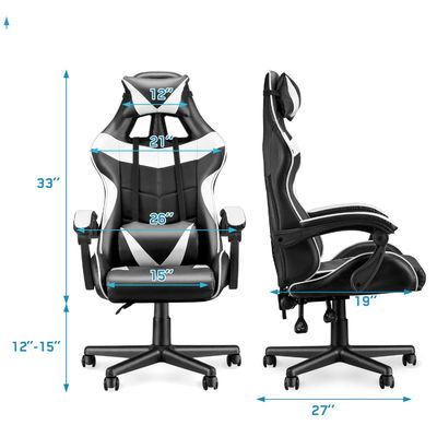 Silla de juego de carreras de color personalizada con respaldo lumbar y 3 ascensores de gas