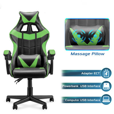 Silla de juego de carreras con apoyo lumbar y diseño de espalda alta de ALINUNU