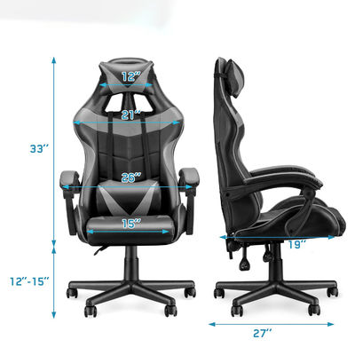 Silla de juegos ALINUNU Silla ergonómica de espalda alta con 3 ascensores de gas y soporte lumbar