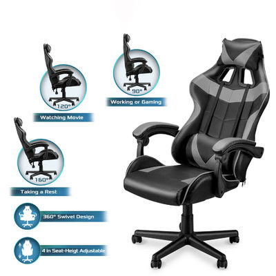 Silla de juegos ALINUNU Silla ergonómica de espalda alta con 3 ascensores de gas y soporte lumbar