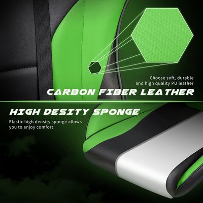 Silla ergonómica para jugadores con reposapiés de carreras y juegos personalizados