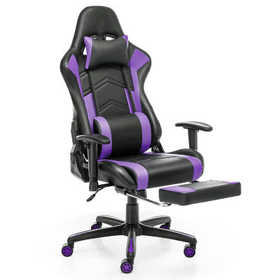 Silla de juego ergonómica con respaldo de pie ajustable con computadora