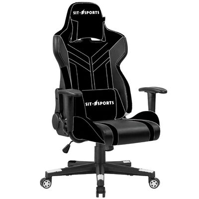 Silla elevadora ergonómica de estilo computador giratorio de juego de cuero sintético para oficina