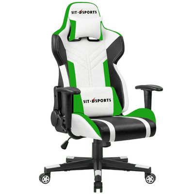 Silla elevadora ergonómica de estilo computador giratorio de juego de cuero sintético para oficina